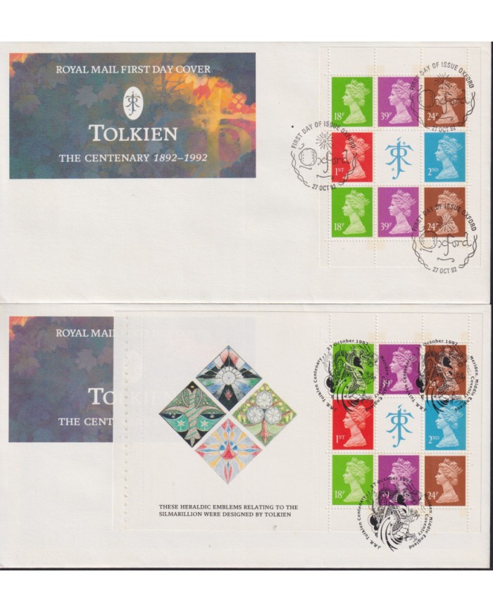F-EX51498 UK ENGLAND FDC BADENDON LORD OF THE RING TOLKIEN MACHIN DEFINITE QUEEN.
