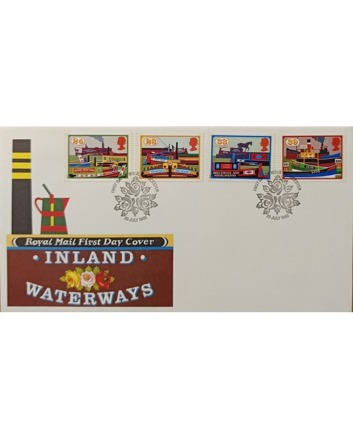 F-EX51508 UK ENGLAND FDC GLOUCESTER 1993 INLAND WATERWAYS SHIP.
