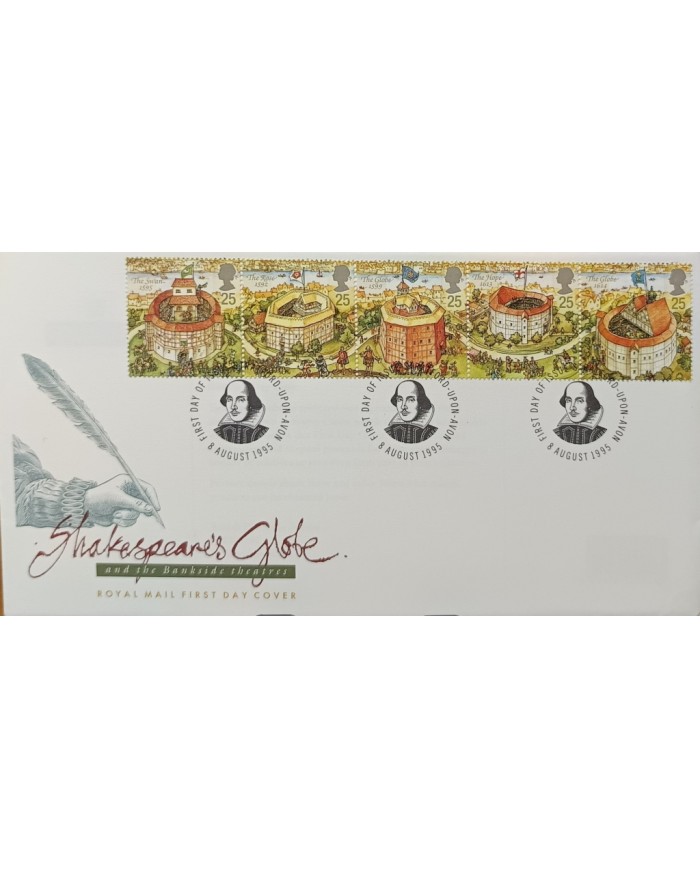 F-EX51539 UK ENGLAND FDC STRAFFORD 1995 WILLINAN SHAKESPEARE GLOBE.