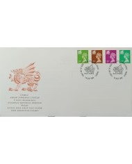 F-EX51553 UK ENGLAND FDC CARDIFF 1996 QUEEN ELIZABETH II MACHIN DEFINITIVE WALES.