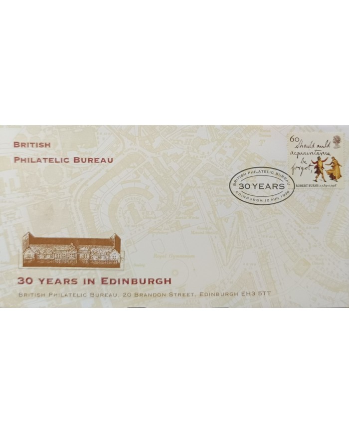 F-EX51556 UK ENGLAND FDC EDINBURG 1995 BRITISH PHILATELIC BUREU 30th.