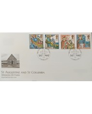 F-EX51561 UK ENGLAND FDC IONA IS 1997 ST AUGUSTINE & ST COLUMBA MEDIEVAL ART.