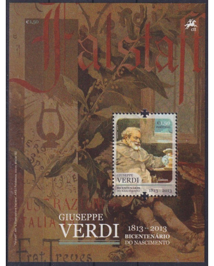 F-EX58648 PORTUGAL MNH 2013 200º ANNIV GIUSEPPE VERDI MUSIC ART PAINTING OPERA. F-EX58648 PORTUGAL MNH 2013 200º ANNIV GIUSEPPE VERDI MUSIC ART PAINTING OPERA.