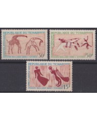 F-EX58670 CHAD TCHAD MNH 1967 ARCHAELOGY ROCK ART PREHISTORIC PAINTING.