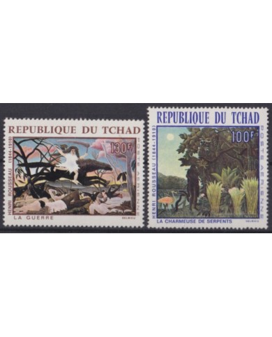 F-EX58672 CHAD TCHAD MNH 1968 ART PAINTING HENRI ROSSEAU. F-EX58672 CHAD TCHAD MNH 1968 ART PAINTING HENRI ROSSEAU.