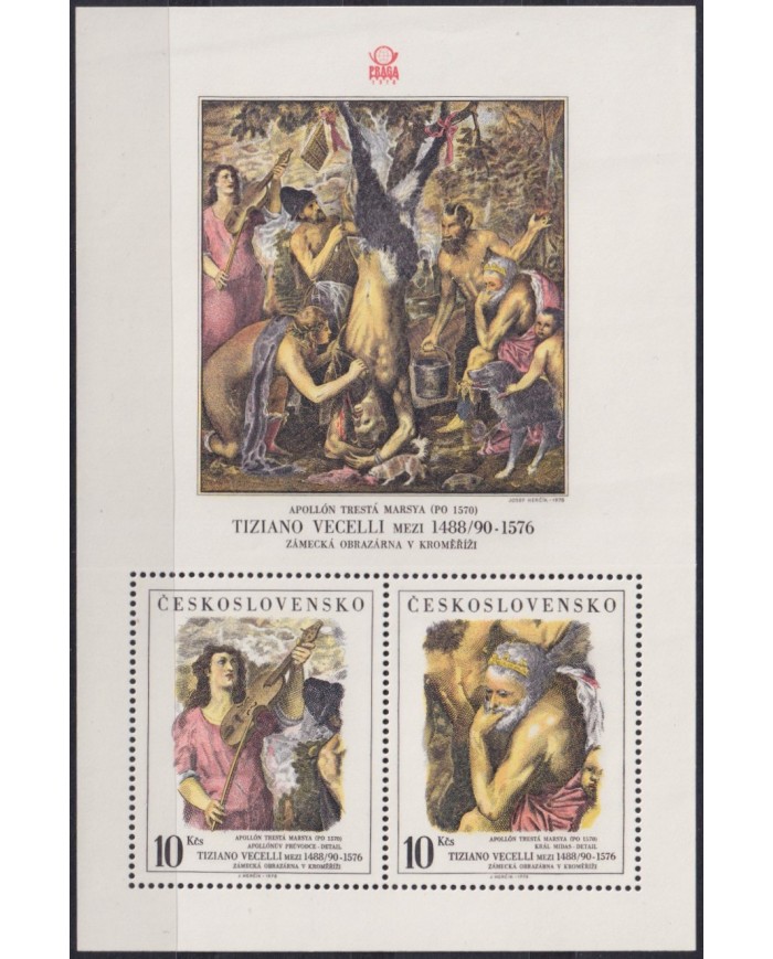 F-EX57196 CZECH REP CZECHOSLOVAKIA MNH 1978 ART PAINTING TITIAN. F-EX57196 CZECH REP CZECHOSLOVAKIA MNH 1978 ART PAINTING TITIAN.