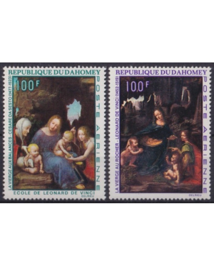 F-EX58640 DAHOMEY MNH 1969 CHRISTMAS ART PAINTING CESARE SESTO LEONARDO VINCI.