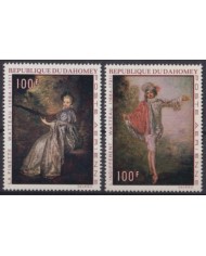 F-EX58654 DAHOMEY MNH 1971 ART PAINTING WATTEAU AIRMAIL.