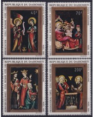F-EX58652 DAHOMEY MH 1970 CHRISTMAS NAVIDAD MEDIEVAL ART PAINTING.