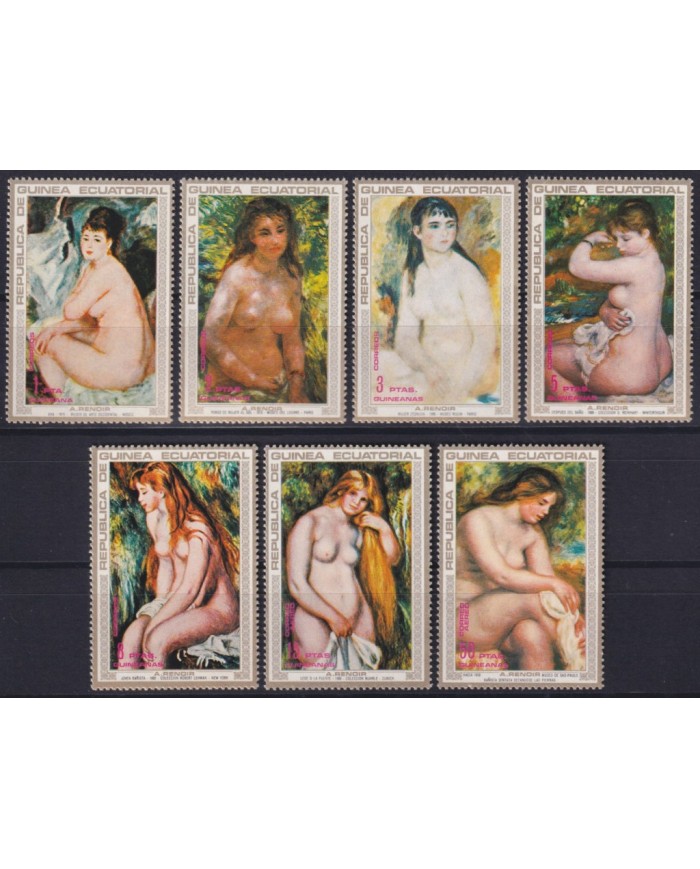 F-EX58687 GUINEA EQUATORIAL MNH 1973 NUDE ART PAINTING. F-EX58687 GUINEA EQUATORIAL MNH 1973 NUDE ART PAINTING.