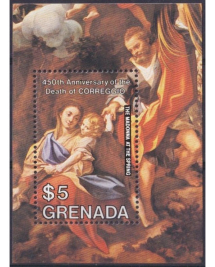 F-EX58603 GRENADA MNH 1984 450º ANNIV CORREGGIO ART PAINTING. F-EX58603 GRENADA MNH 1984 450º ANNIV CORREGGIO ART PAINTING.