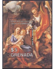F-EX58603 GRENADA MNH 1984 450º ANNIV CORREGGIO ART PAINTING. F-EX58603 GRENADA MNH 1984 450º ANNIV CORREGGIO ART PAINTING.