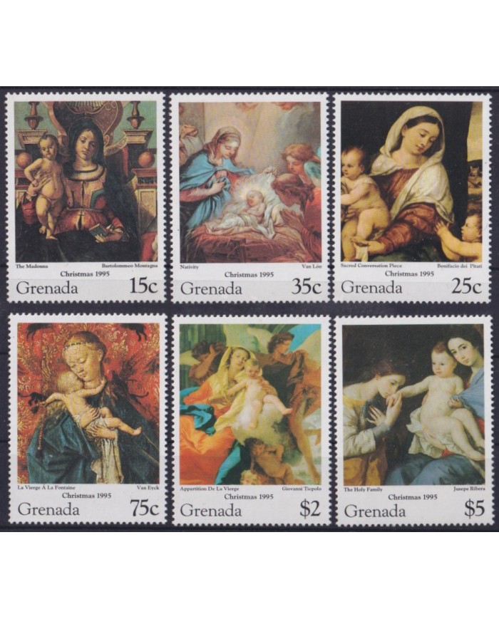 F-EX58615 GRENADA MNH 1995 CHRISTMAS NAVIDAD ART PAINTING. F-EX58615 GRENADA MNH 1995 CHRISTMAS NAVIDAD ART PAINTING.