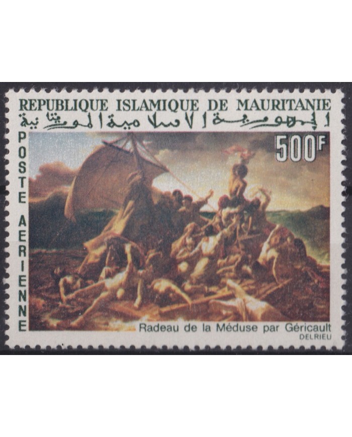 F-EX58629 MAURITANIE MNH 1966 ART PAINTING LA MEDUSE SINKING OF FRIGATE.