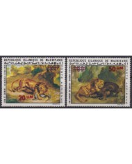 F-EX58634 MAURITANIE MNH 1974 NEW VALUE ART PAINTING DELACROIX LION.