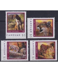 F-EX58584 CANOUAN MNH  2017 WILDLIFE FELINE PUMA COUGAR.