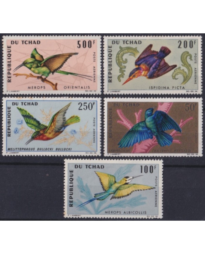 F-EX58237 CHAD TCHAD TIME STAINS 1972 BIRD AVES OISEAUX VOGEL.