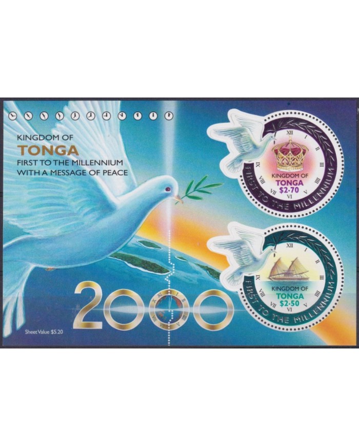 F-EX58233 TONGA 2000 DOVE WITH OLIVE PIGEON BIRD AVES OISEAUX VOGEL BOAT SHIP. F-EX58233 TONGA 2000 DOVE WITH OLIVE PIGEON BIRD AVES OISEAUX VOGEL BOAT SHIP.