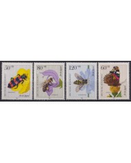 F-EX58265 GERMANY MNH 1984 YOUNG WELFARE BUTTERFLIES PAPILLON MARIPOSAS BEE INSECTS.