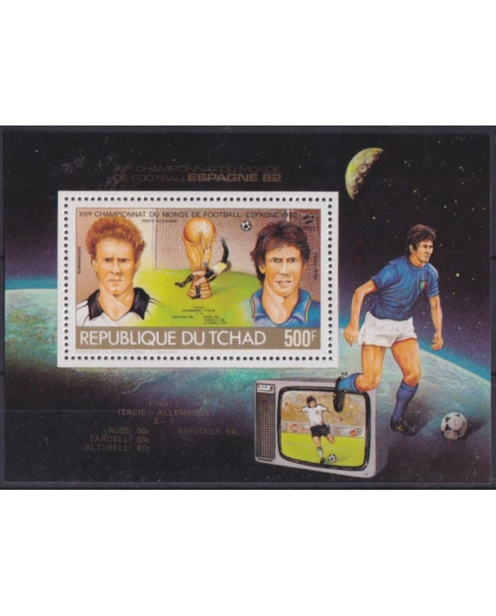 F-EX58293 CHAD TCHAD MNH 1982 WORLD CHAMPIONSHIP FOOTBALL SOCCER.