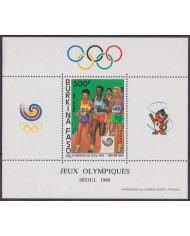 F-EX58553 BURKINA FASO MNH 1988 SEOUL OLYMPIC GAMES ATHLETISM SHEET.