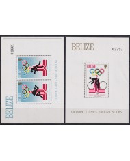 F-EX58309 BELIZE MNH 1980 MOSCOW OLYMPIC GAMES ATHLETISM CYCLING BOXING.