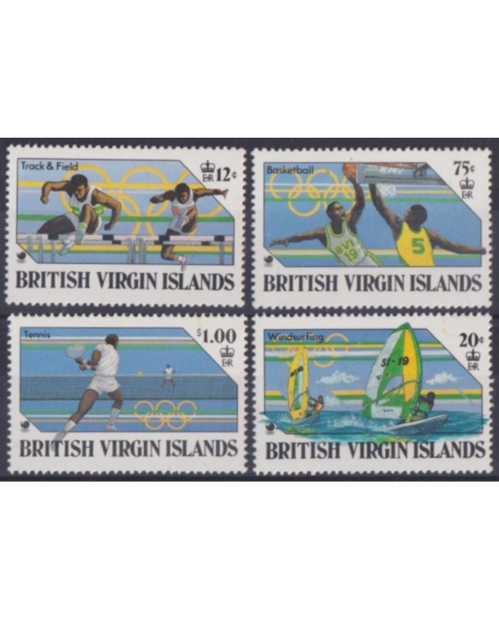 F-EX58532 VIRGIN IS MNH 1988 SEOUL OLYMPIC GAMES BASKET SAILING TENNIS ATHLETISM.