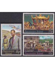 F-EX58822 ASCENSION MNH 1977 ROYAL FAMILY SILVER JUBILEE.