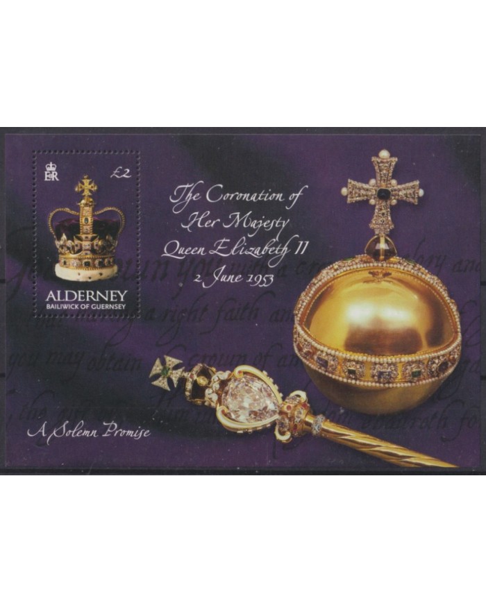 F-EX58850 ALDERNEY UK ENGLAND MNH 2003 ROYAL FAMILY GOLDEN JUBILEE CROWN.