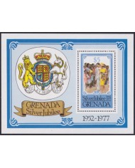 F-EX58819 GRENADA MNH 1977 ROYAL FAMILY QUEEN ELIZABETH SILVER JUBILEE.