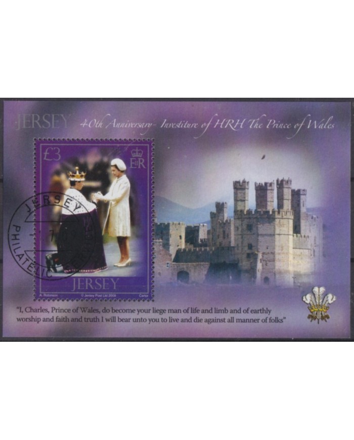 F-EX58846 JERSEY UK ENGLAND USED 2009 ROYAL FAMILY 40th BIRTHDAY DIANA SPENCER.