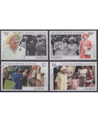 F-EX58854 SAMOA MNH 2000 ROYAL FAMILY CENTENARY OF QUEEN MOTHER.