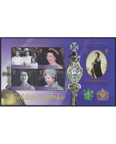F-EX58362 PITCAIRN IS MNH 2002 ROYAL FAMILY GOLDEN JUBILEE QUEEN ELIZABETH.