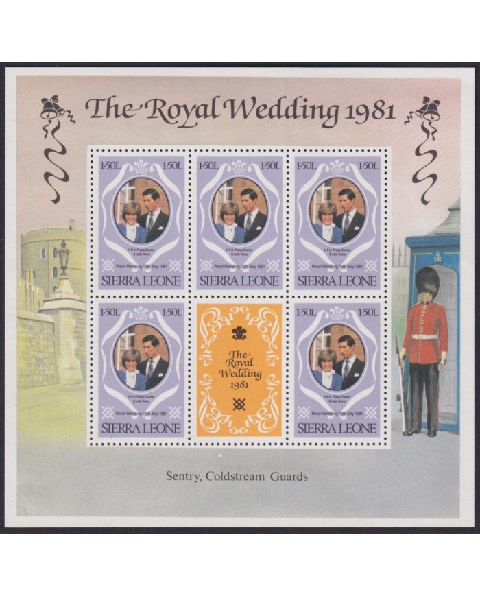 F-EX58364 SIERRA LEONE MNH 1981 ROYAL FAMILY WEDDING PRINCESS DIANA.