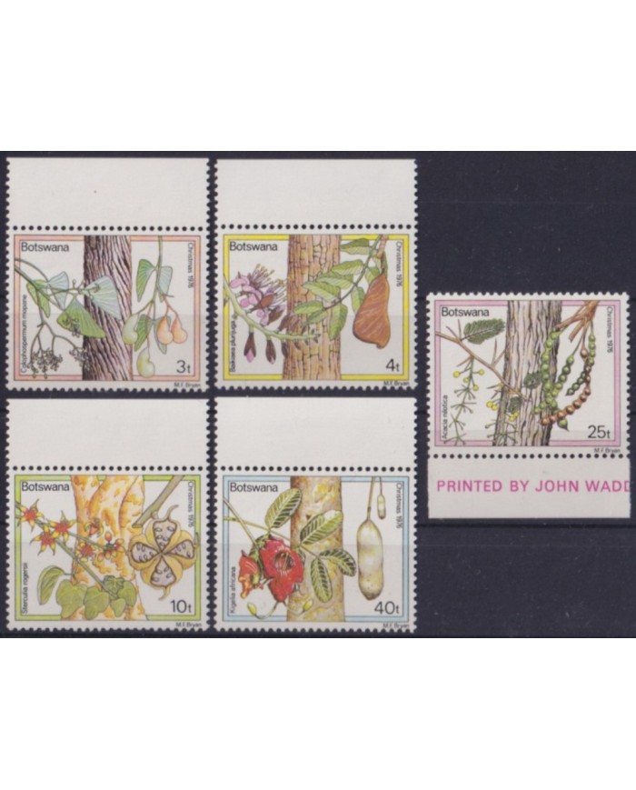 F-EX58787 BOTSWANA MNH 1976 TREE FRUIT FLOWER ORCHID FLORES.