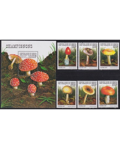 F-EX58775 BENIN MNH 1997 FLORA MUSHROOMS FUNGUS HONGOS.
