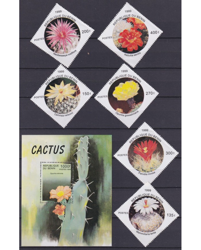 F-EX58773 BENIN MNH 1999 FLORA CACTUS FLOWER FLORES.