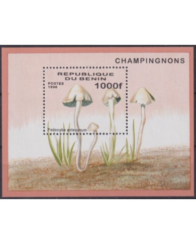 F-EX58762 BENIN MNH 1996 FLORA FLOWER FLORES MUSHROOMS FUNGUS.
