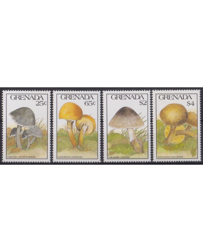 F-EX58747 GRENADA MNH 1991 FLORA FLOWER FLORES MUSHROOMS FUNGI.