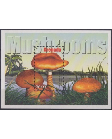 F-EX58739 GRENADA MNH 2002 FLORA FLOWER FLORES MUSHROOMS FUNGI.