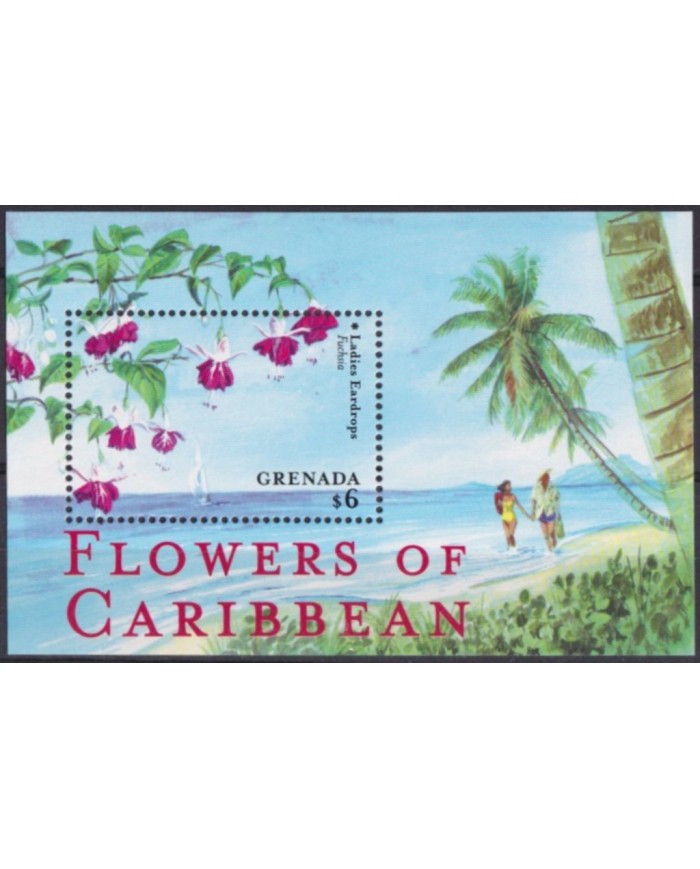 F-EX58738 GRENADA MNH 2000 FLORA FLOWER OF CARIBBEAN FLORES.