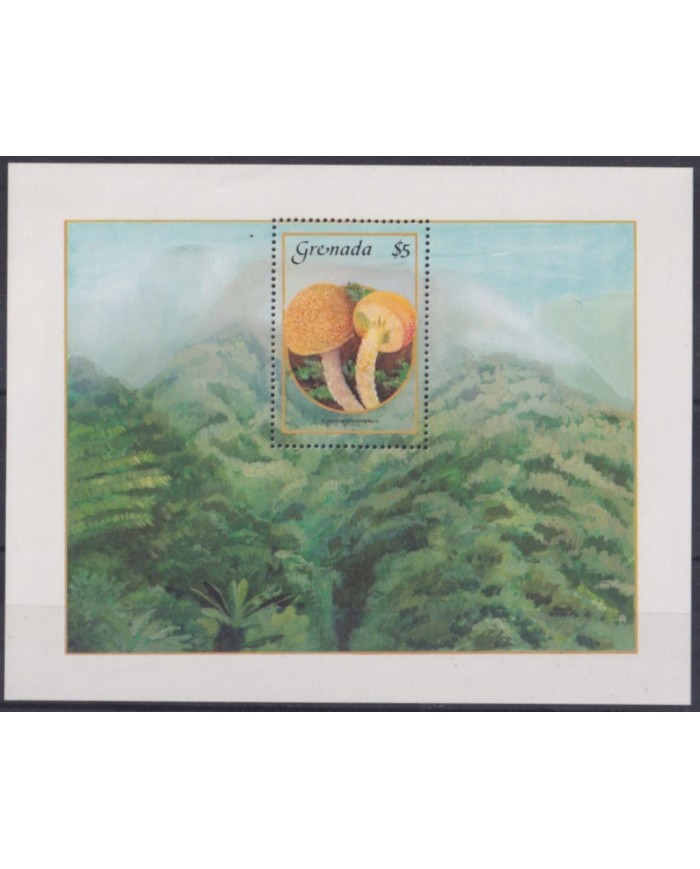 F-EX58732 GRENADA MNH 1986 FLORA FLOWER FLORES MUSHROOMS FUNGI.