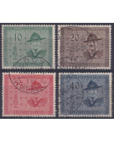 F-EX58885 LIECHTENSTEIN 1953 USED LORD BADEN POWELL SCOUT CONFERENCE CAT. +70€.
