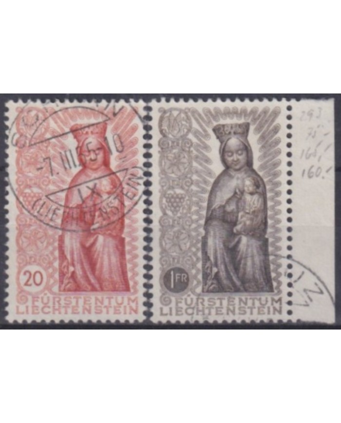 F-EX58881 LIECHTENSTEIN 1954 USED ART MADONNA YEAR CATALOGUE +30€.