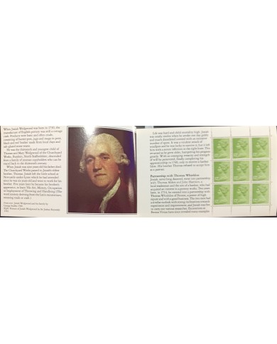 F-EX59274 ENGLAND UK MNH 1980 BOOKLED STORY OF WEDGWOOD MACHIN DEFINITIVE.