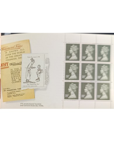 F-EX59275 ENGLAND UK MNH 1988 BOOKLED STORY FINANCIAL TIMES MACHIN DEFINITIVE.
