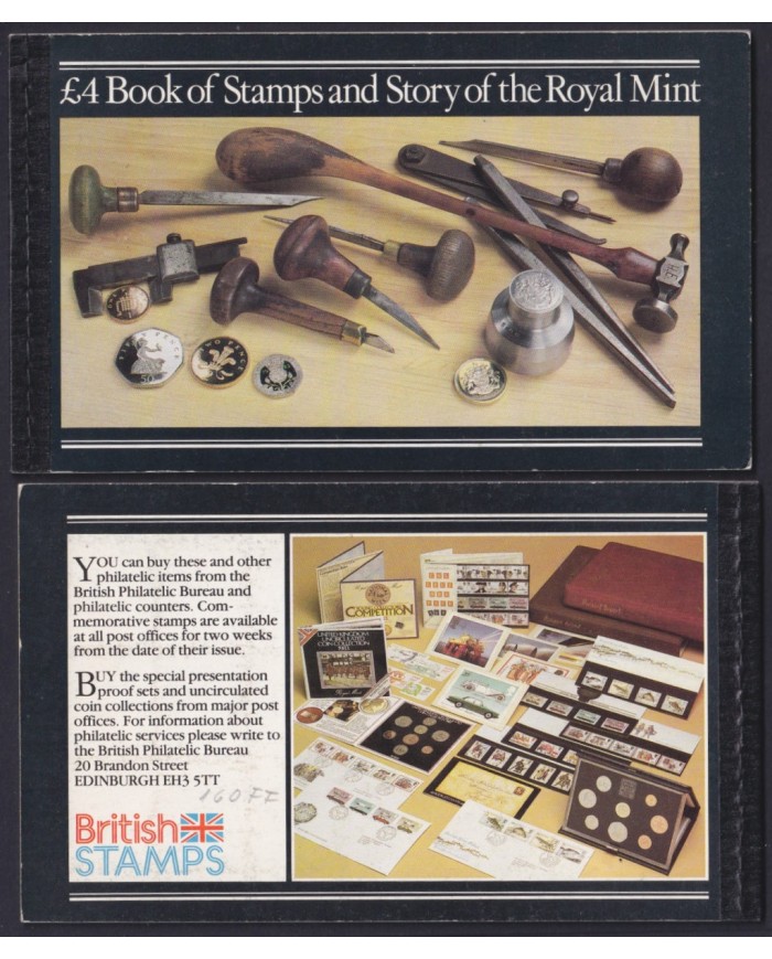 F-EX59280 ENGLAND UK MNH 1983 BOOKLED OF THE ROYAL MINT MACHIN DEFINITIVE.