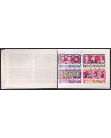 F-EX59284 ST VINCENT MNH 1977 BOOKLED QUEEN ELIZABETH SILVER JUBILEE.