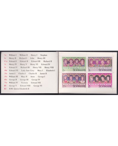 F-EX59284 ST VINCENT MNH 1977 BOOKLED QUEEN ELIZABETH SILVER JUBILEE.