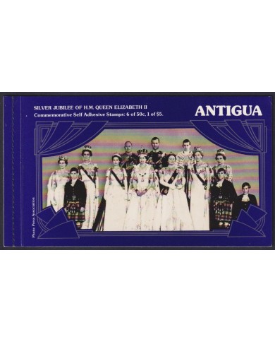 F-EX59285 ANTIGUA MNH 1977 BOOKLED QUEEN ELIZABETH SILVER JUBILEE.